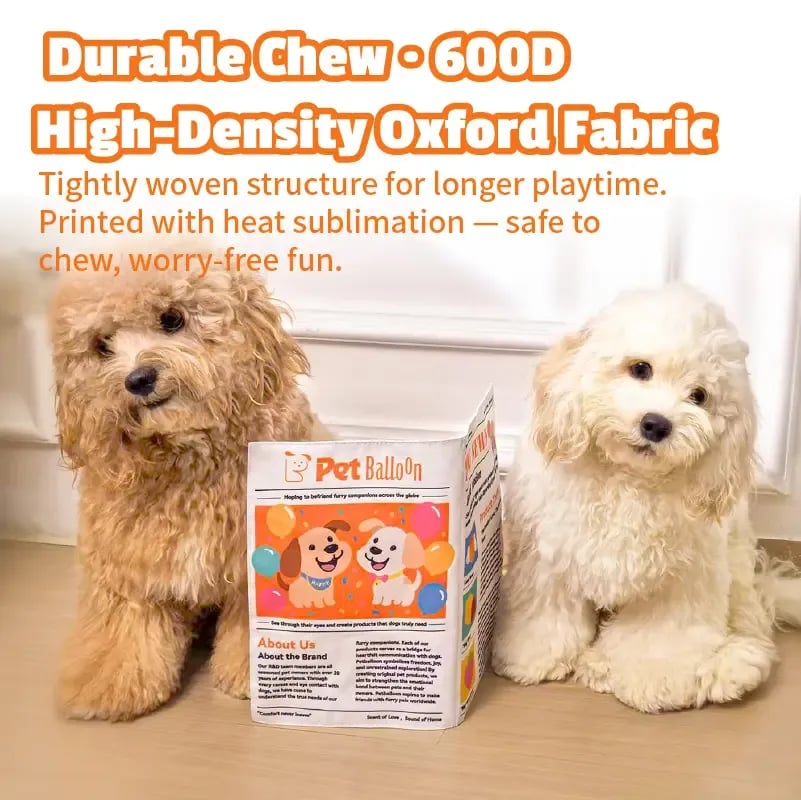 🎉🔥3-Pack Bundle🔥Crinkle Newspaper Dog Toy for Boredom Relief, Interactive Chew Toy for Dogs