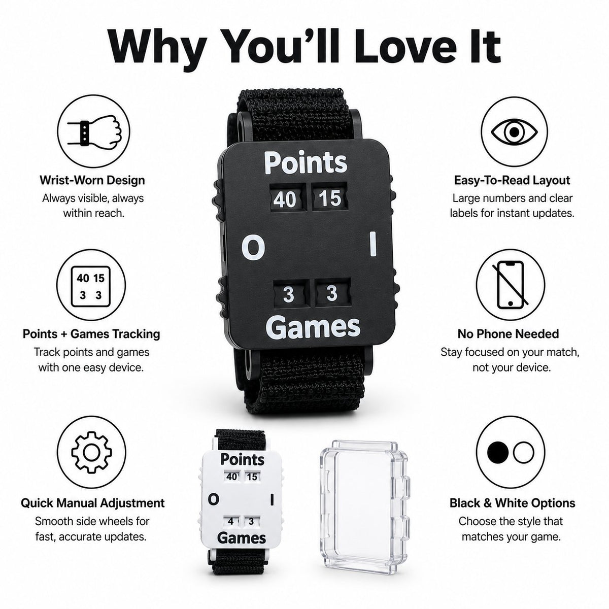 ✨🎾 Wrist Tennis Score Keeper – Never Lose Track Of The Score Again