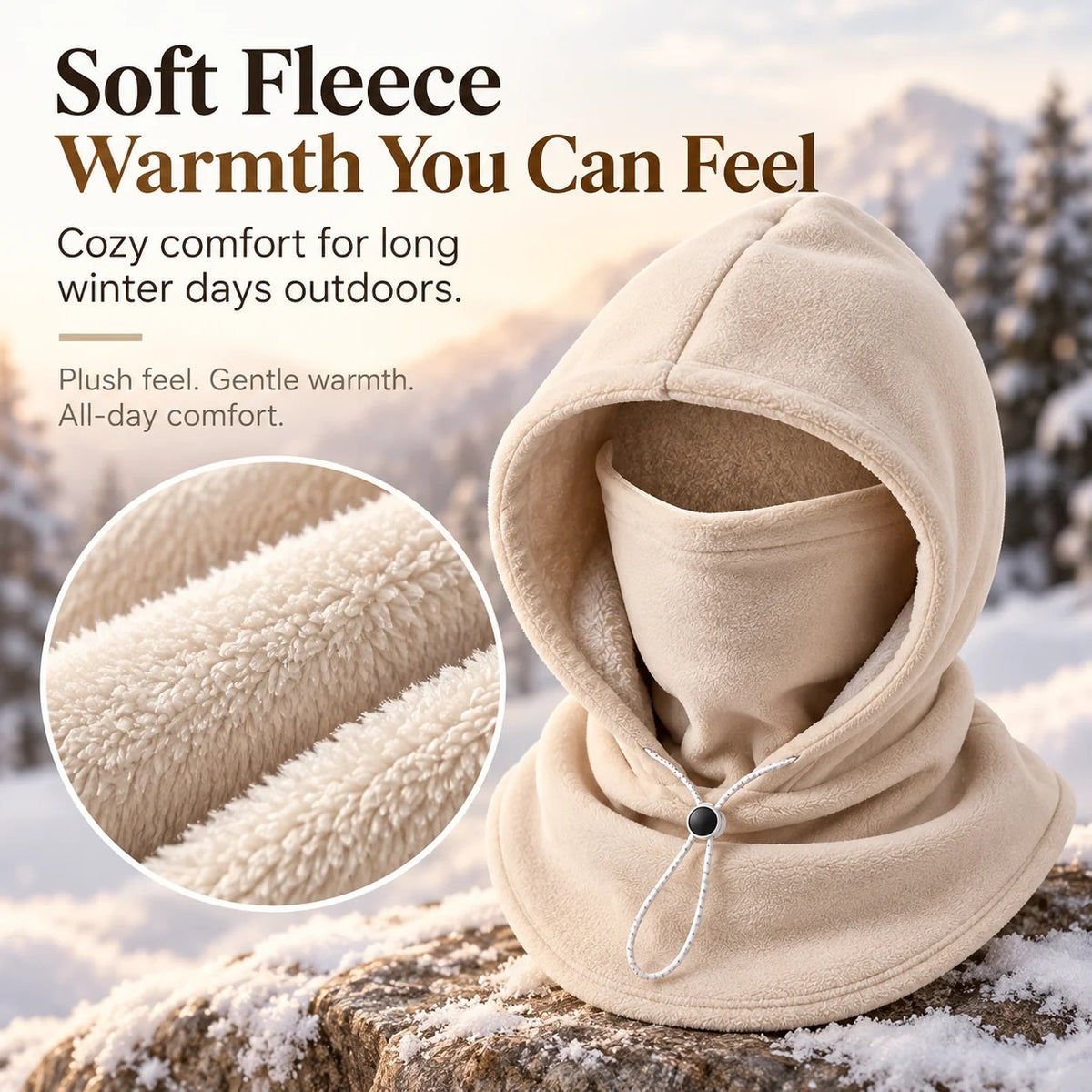 🥶 Fleece Balaclava Hood – Full Face & Neck Winter Protection for Outdoor Adventures(✨Buy 2 Free Shipping)