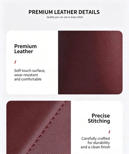 💥Huge Savings 49% OFF｜Leather Car Door Side Storage Pocket, Double‑Layer Organizer with Flannel Lining