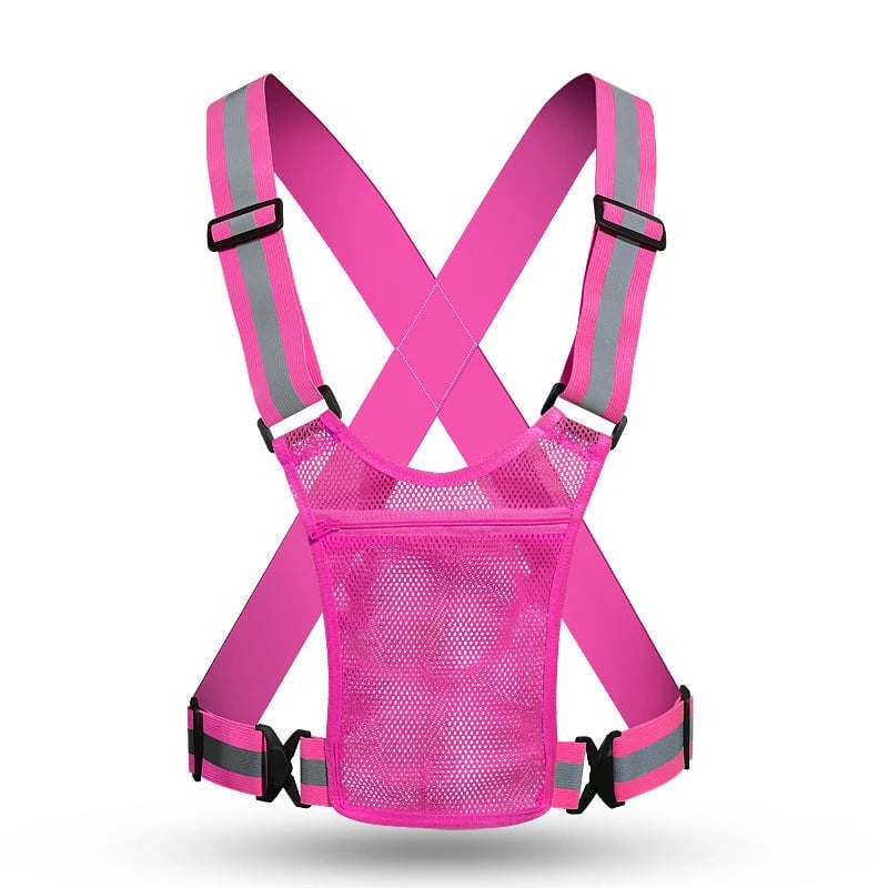 High-Visibility Reflective Vest – Adjustable Running & Work Gear