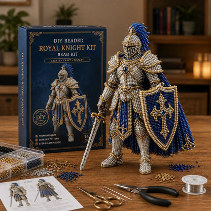 ⏳ Last Day 49% OFF – ⚔️ Beginner-Friendly DIY Legendary Medieval Knight 3D Beaded Figure Kit | Complete Kit with All Tools & Step-by-Step Guide Included 💕