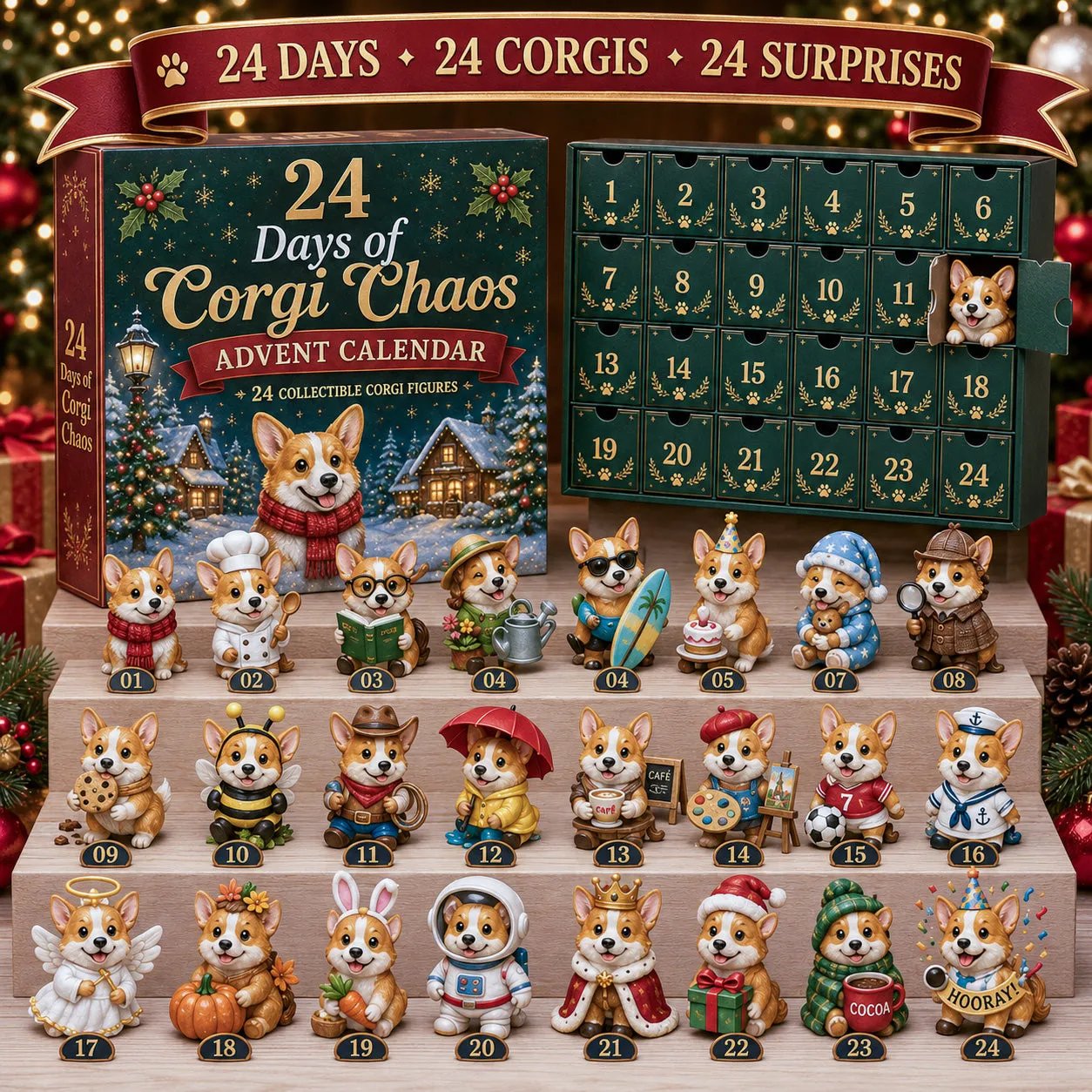⏰Limited Stock 49% OFF - 🎄🐶 2026 French Bulldog Advent Calendar – 24 Days of Frenchie Mischief(📦Buy 2 Free Shipping)