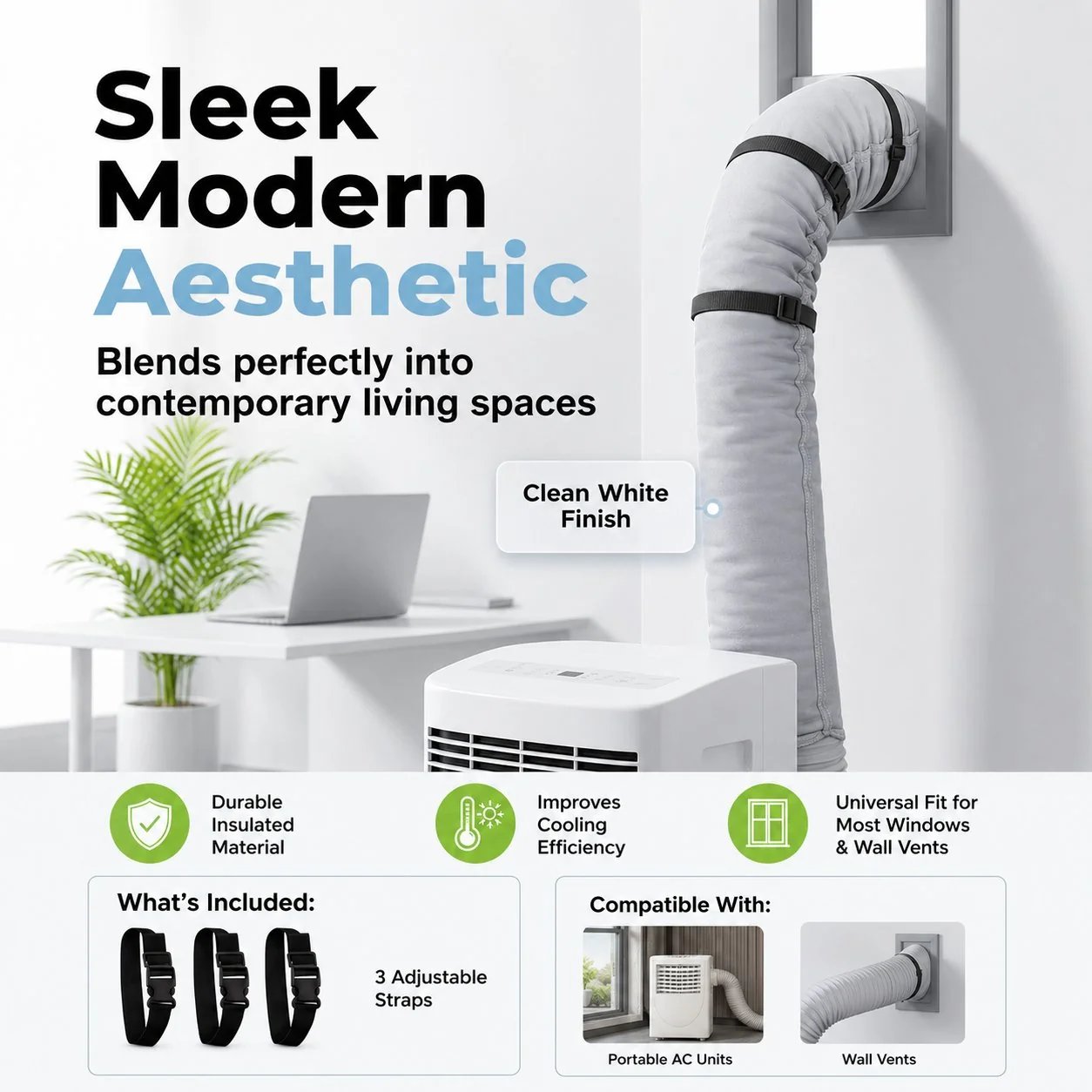🥳2026 HOT SALE🥳💞50K+ SOLD!❄️ AC Pipe Insulation Cover –  reusable. Protects pipes & adds a clean look. Easy to install. A simple home upgrade! 🏠✨
