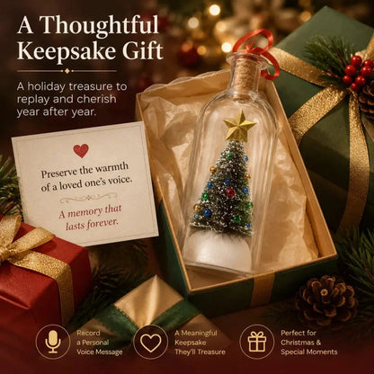 Recordable Christmas Message in a Bottle Ornament