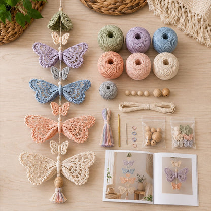 ❤️Beginner-Friendly🦋Butterfly Garden Cascade DIY Crochet Kit