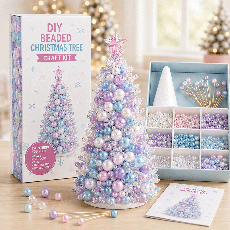 🔥49% Off Last Day - BUY 3 GET 1 FREE🎄 Dreamy Beaded Christmas Tree DIY Kit (📦Buy 3 Free Shipping)