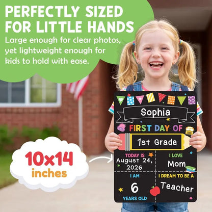 First & Last Day School Sign – Double-Sided Chalkboard for Every Milestone
