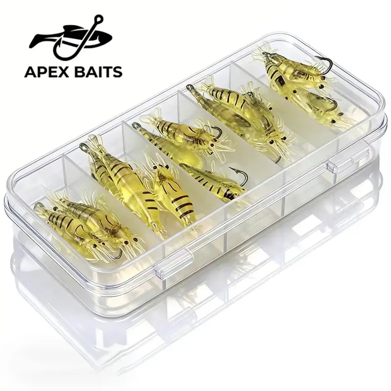 🦐 1.5‑Inch Realistic Shrimp Soft Fishing Lures (30 pcs/60pcs/90pcs)