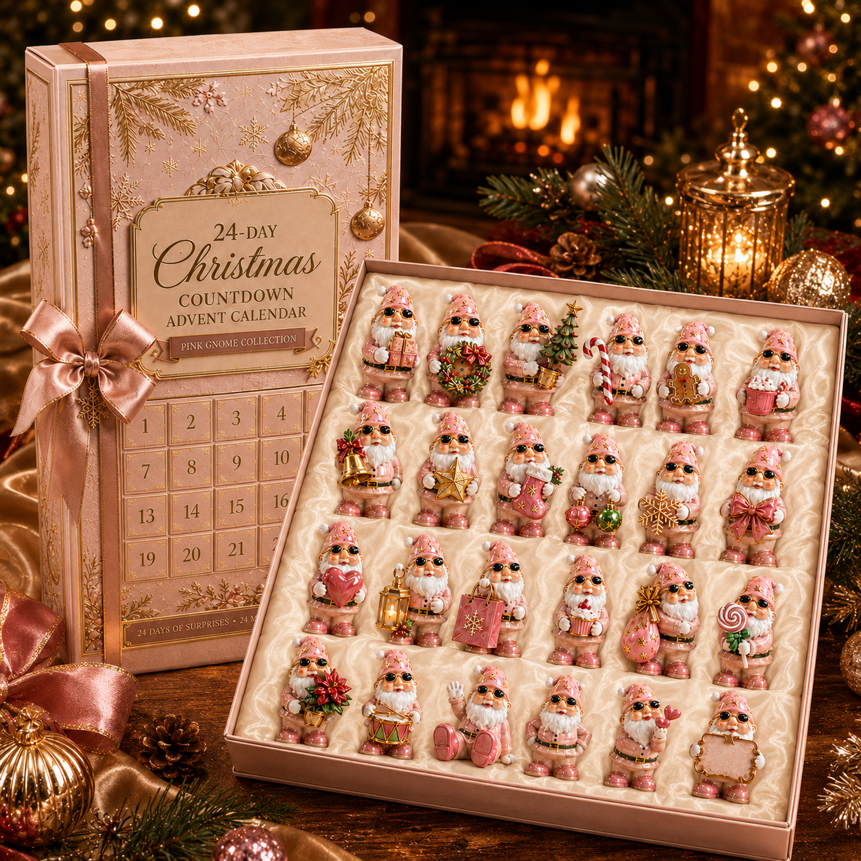 🔥24-Day Christmas Countdown Advent Calendar – Pink Dwarf Series