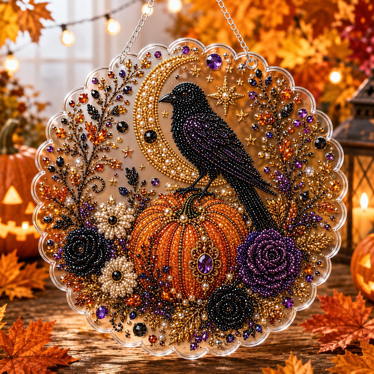 🔥 Last Day 49% OFF - 🎃Halloween Pearl Art DIY Hanging Ornament Kit