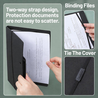 A4/A5 Foldable Clipboard Portfolio – Portable Writing Board with Strong Clip & Elastic Strap