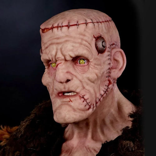 👹 Stitched Monster Full-Head Silicone Horror Mask | Costume Piece