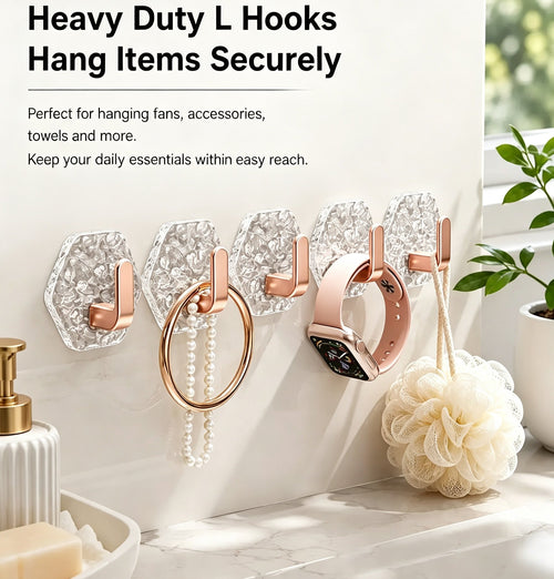 🔥Buy More Save More🔥Heavy-Duty Plastic Self-Adhesive Hexagonal Ripple Hooks