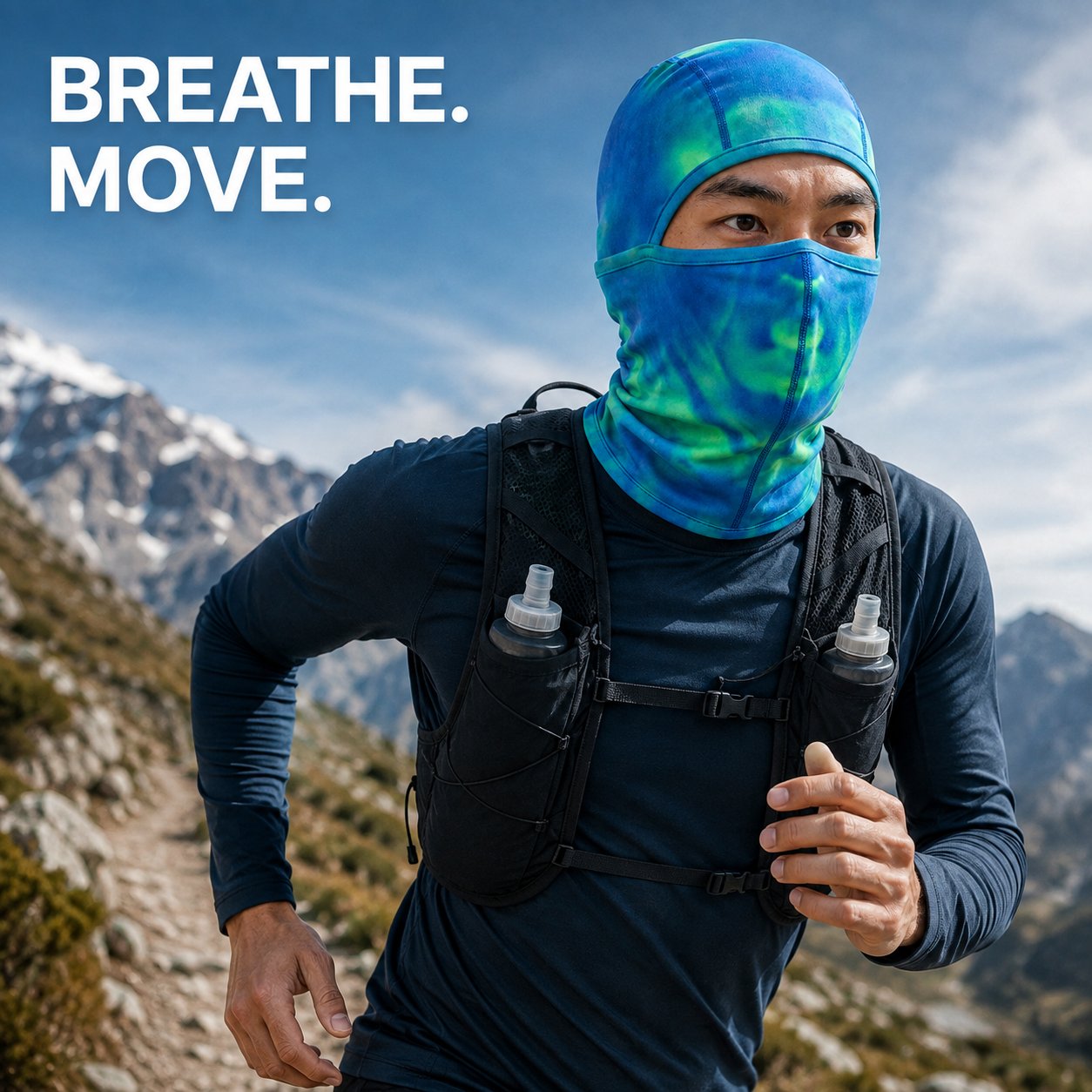Outdoor Gradient Temperature-Sensitive Color-Changing Balaclava