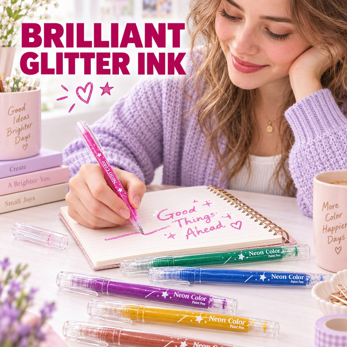 🖊️Glitter Metallic Gel Pen Set