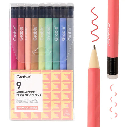 🌈 Grabie 36 Colors Erasable Gel Pens – 0.6mm Smooth Writing Rainbow Ink Pens with Heat-Stable Formula for Journaling, Notes & Creative Coloring
