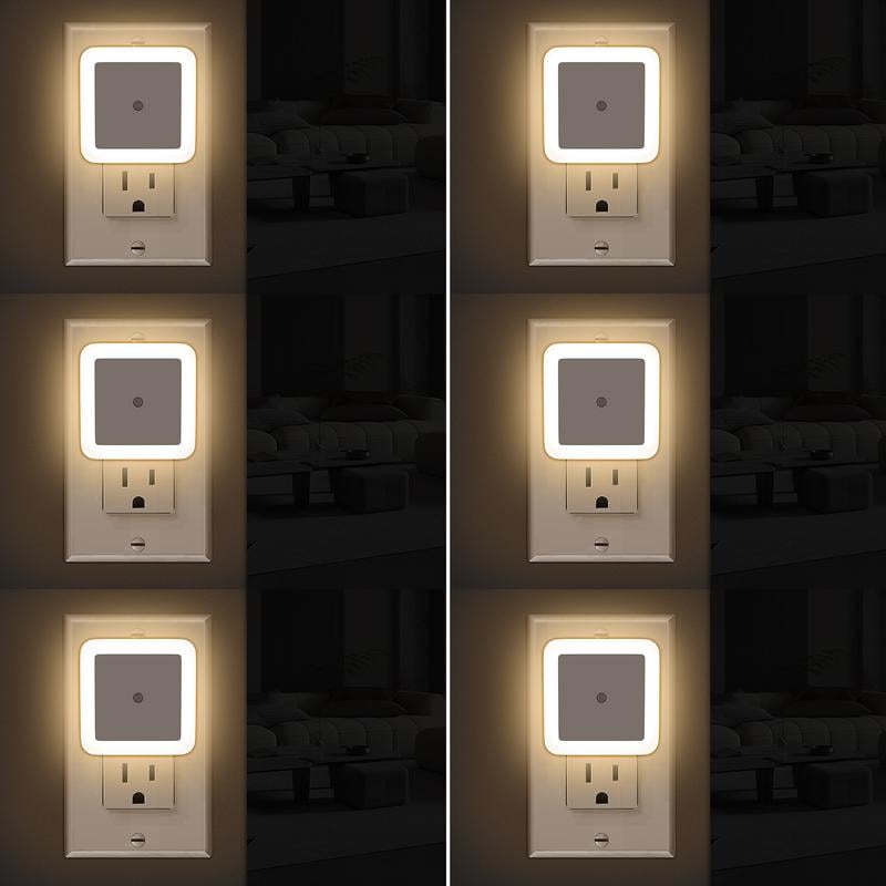 🔥HOT SALE🔥6pcs Night Light, Night Lights Plug into Wall , Nightlight Plug in Night Lights, Dusk to Dawn Night Lamp Led Night Light for Bedroom, Bathroom, Hallway Warm White