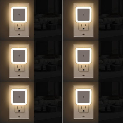 🔥HOT SALE🔥6pcs Night Light, Night Lights Plug into Wall , Nightlight Plug in Night Lights, Dusk to Dawn Night Lamp Led Night Light for Bedroom, Bathroom, Hallway Warm White