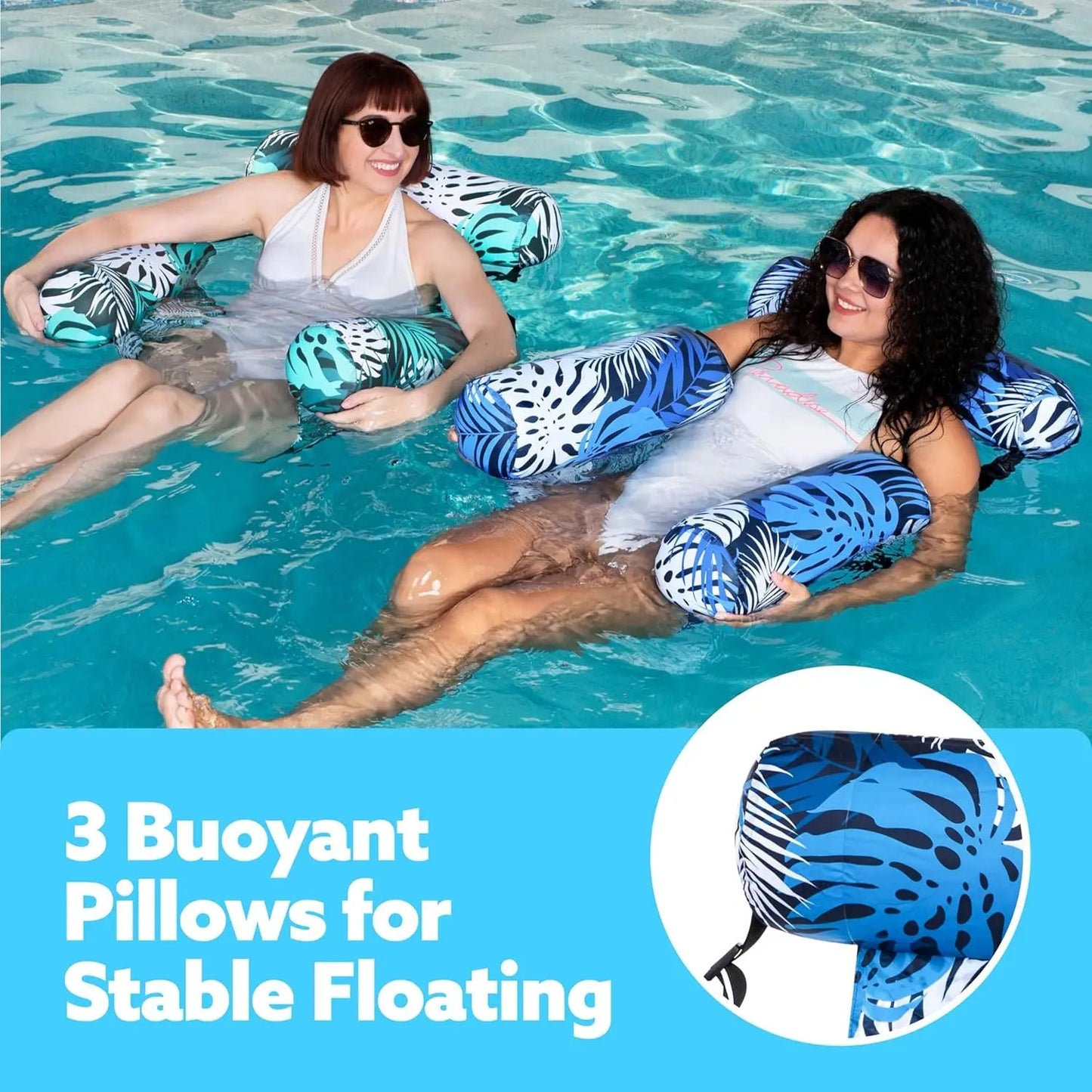 Summer Hot Sale 🏆️ Inflatable Pool Floats Adult,Floating Lounge Chairs