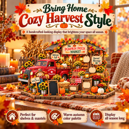 🍂 Pumpkin Patch Market 3D Slot-In DIY Craft Kit