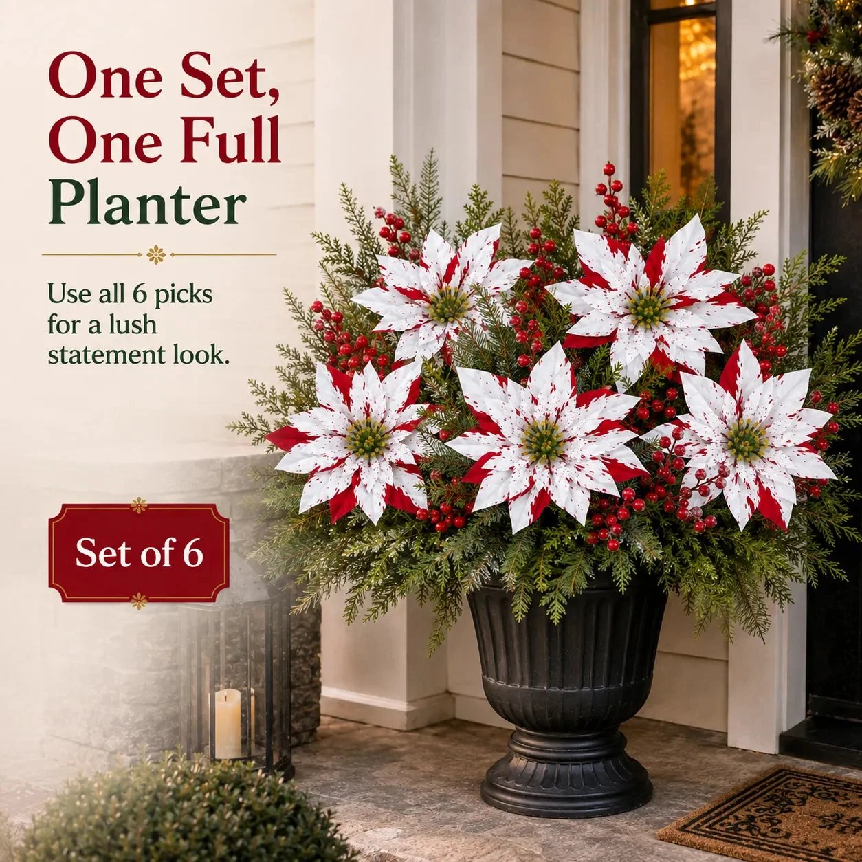 🎉❀Last Day 50% OFF🔥Christmas Poinsettia Planter Inserts