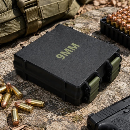 100 Round Ammo Storage Box | Waterproof Hard Shell Ammunition Organizer Case