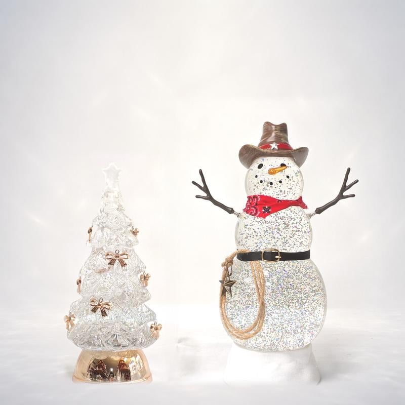 Illuminated Musical Christmas Snow Globe Lantern