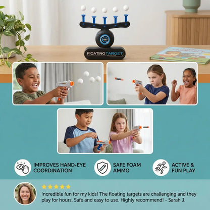 🎯 Hover Shot Floating Ball Target Game | 1 or 2 Foam Blasters