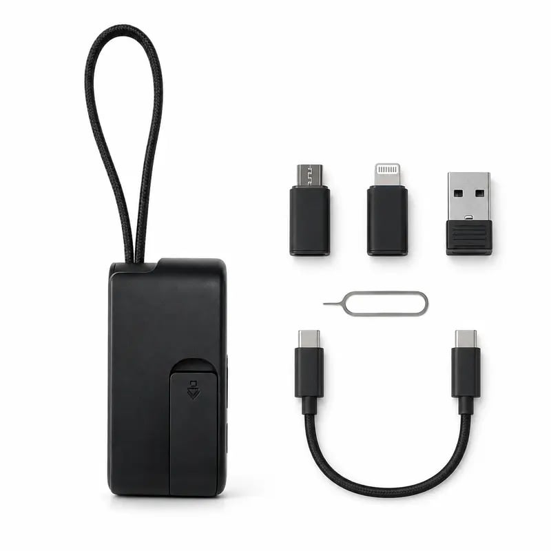 🔥 HOT SALE 🔥 49% OFF | 60W Fast Charging Cable Organizer Kit 🔌 Compact Travel Cable Storage Box with Multi-Connector Charging Set
