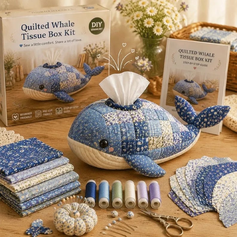 🎁🎉Only $24.99 This Week🌟🎉🧵 "Clever Hands" Ocean Animals DIY Tissue Box Craft Kit