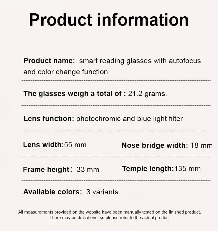 🔥🎁[Co-Created by Designers]Gypsophila Smart Zoom and Color-Changing Reading Glasses