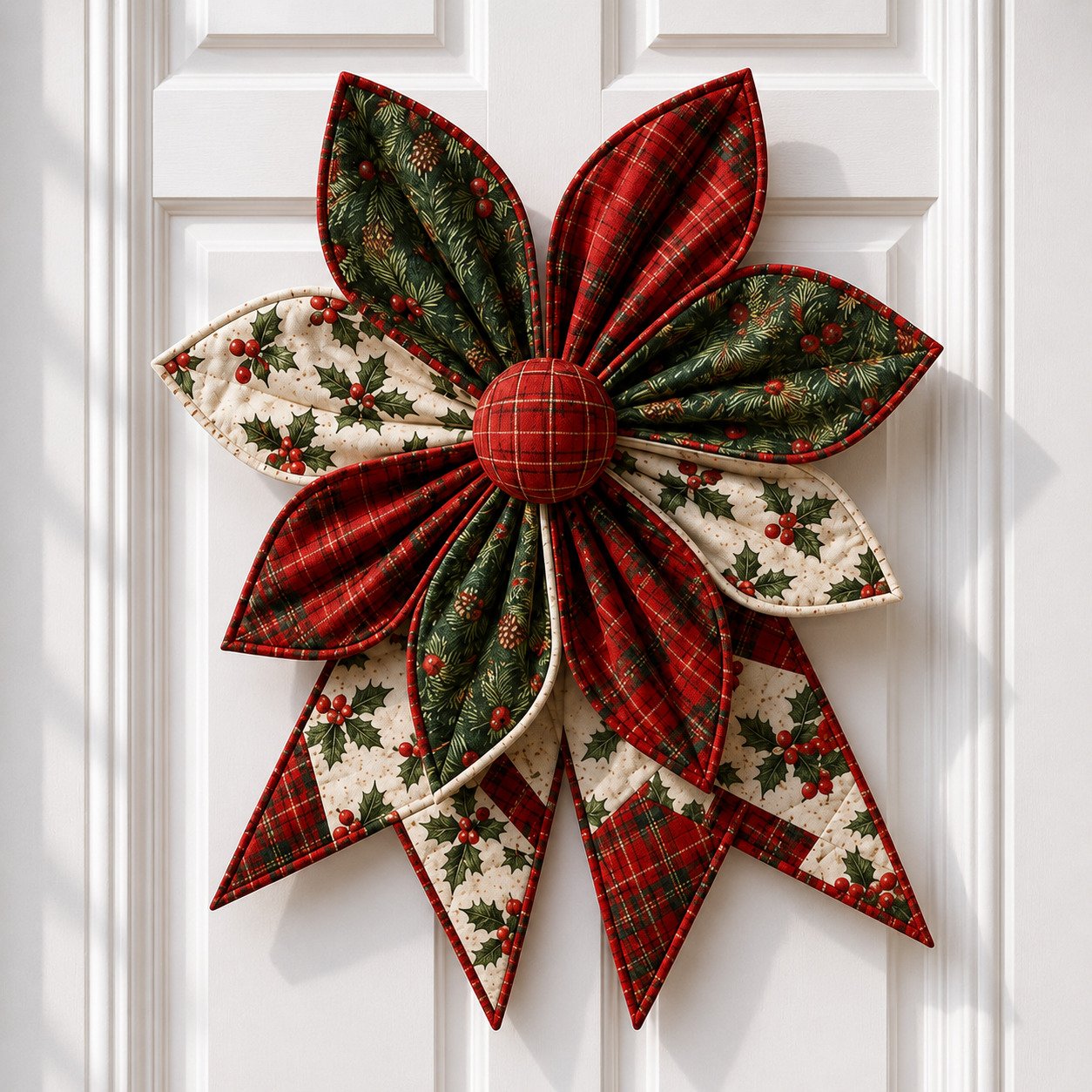 🎀 Oversized Quilted Bow Sewing Kit | Coordinated Printed Fabrics, Soft Batting, Pre-Designed Templates & Complete Supplies for a Full 23–25 in Statement Bow 🍁✨