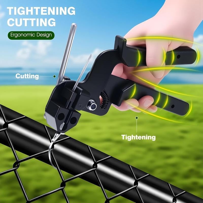 🔧 Stainless Steel Cable Tie Gun Tool with Metal Zip Ties, Heavy Duty Cable Tie Tightener & Cutter for Industrial, Fencing, Exhaust Repair