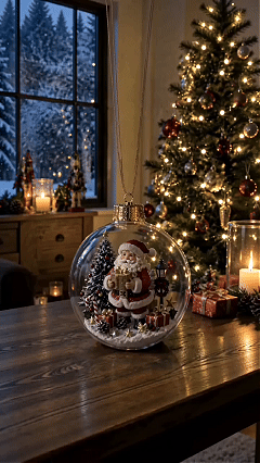 🎄Glowing Christmas Diorama Ornament | Mini Light-Up Holiday Scenes with Cozy Warm Glow & Ready-to-Hang Design ✨