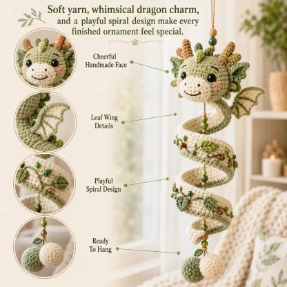 ⏳ Last Day 49% OFF – 🐉 Beginner-Friendly DIY Enchanted Dragon Spiral Hanging Ornament Kit | Complete Kit with All Tools & Step-by-Step Guide Included 💕