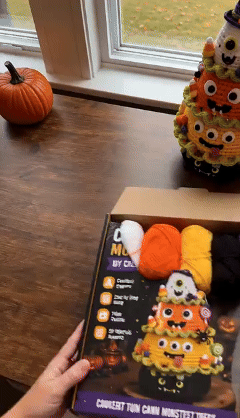 🎃 Halloween Tree DIY Crochet Kit | All-In-One Kit for a Layered 7-Inch Spooky Tabletop Decoration 🧶👻✨