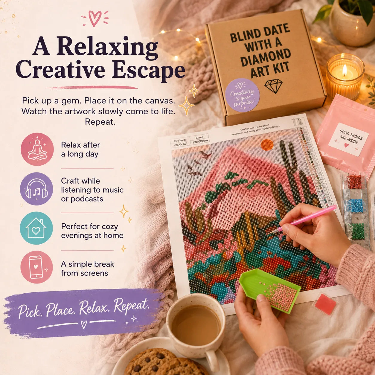 🔥LAST DAY 50% OFF - 💎 Blind Date With A Diamond Art Kit – A Creative Mystery Waiting To Be Revealed