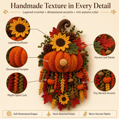 ⏳ Last Day 49% OFF – 🧶 DIY Dimensional Seasonal Crochet Door Hanger Kit Collection | Coordinated Yarn, Filling, Accessories & Step-by-Step Instructions Included 💕