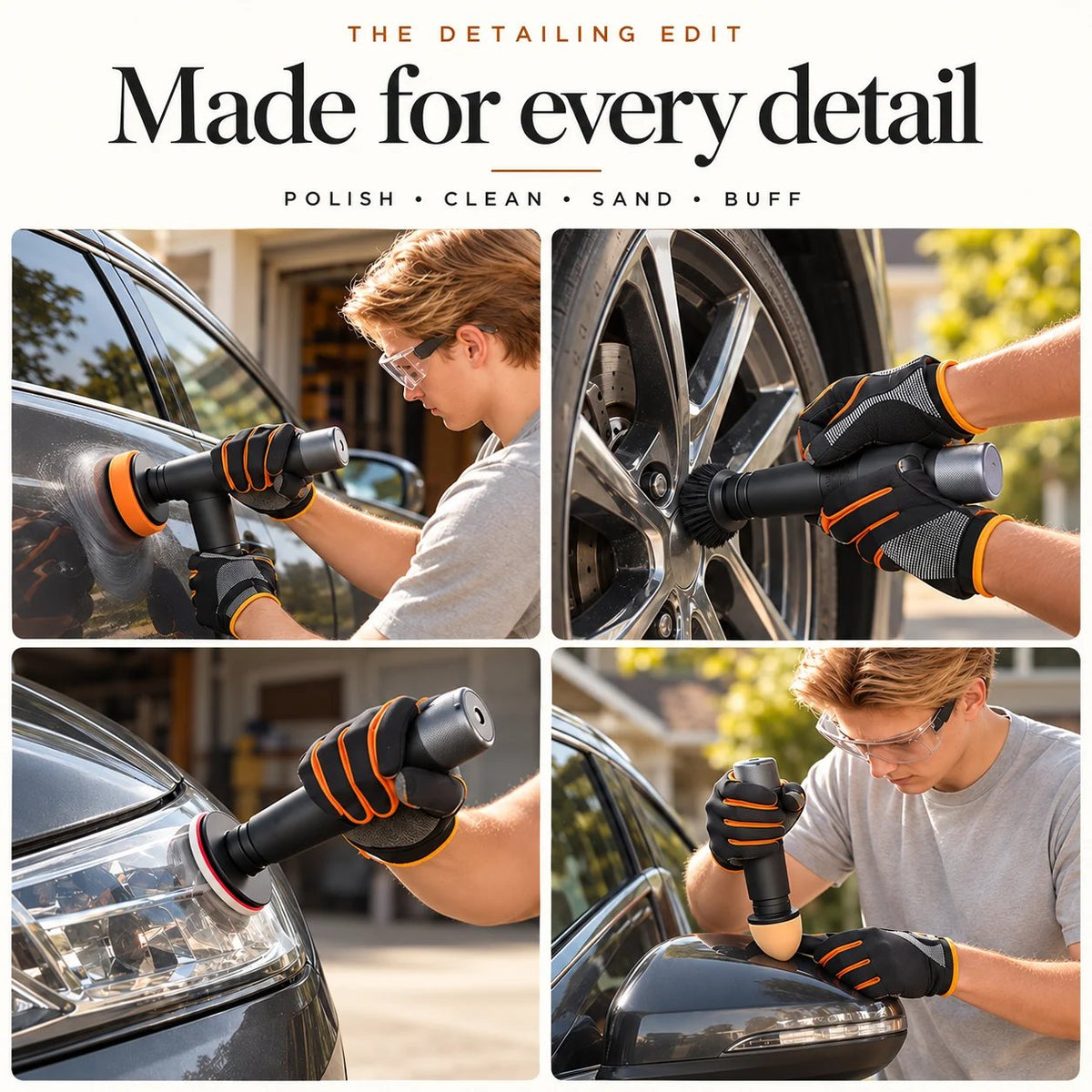 🚗 3-in-1 Cordless Car Polisher – 12,000 RPM Rechargeable Tool