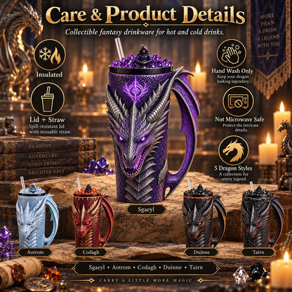 Dragon-Scale Insulated Tumbler – 5 Fantasy Collectible Styles