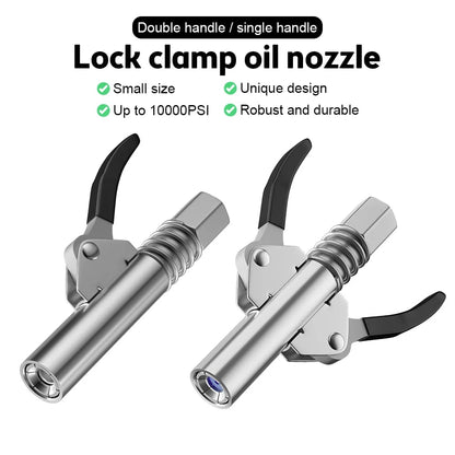 🔥HOT SALE🔥Strong Lock on Grease Couplers with Spring Flex Hose