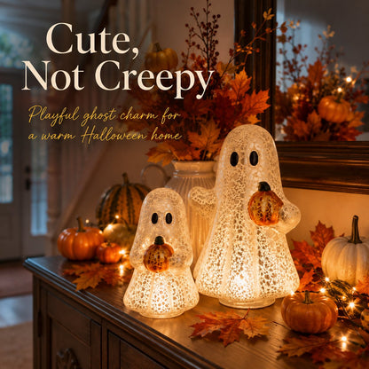Lighted Ghost Pumpkin Decoration 👻🎃