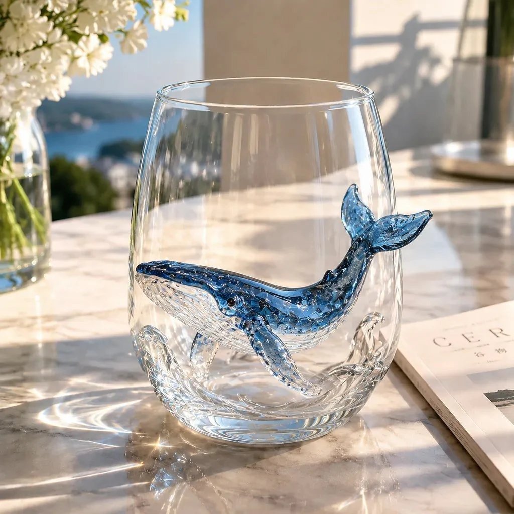 ⏰Last day Promotion-🎁The Perfect Beach House Gift🌊3D Ocean Animal Artisan Glassware Collection