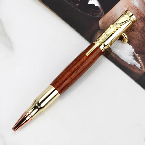 🖊Handcrafted by Jake Wilson🖊 Bolt Action Wooden Bullet Pen | Crafted From Real Wood & Bullet Casing