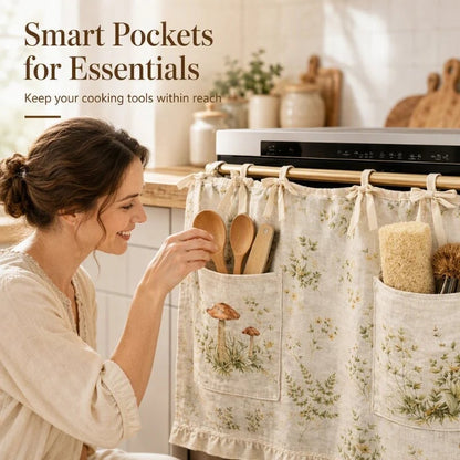 🔥LAST DAY 50% OFF - 🎃Oven Skirt Curtain with Pockets🍄
