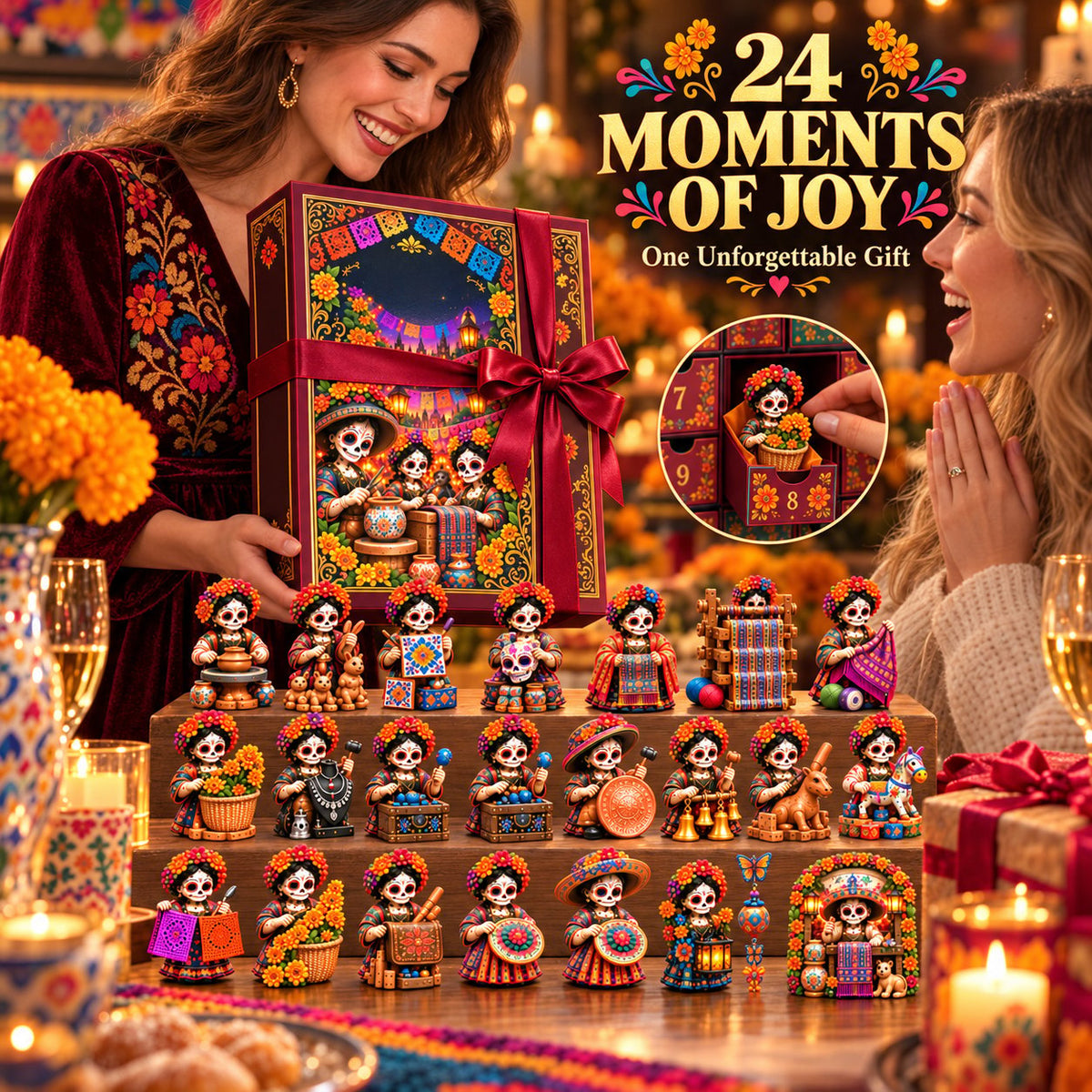 Día de Muertos Collector Advent Calendar – 24 Miniature Figurines