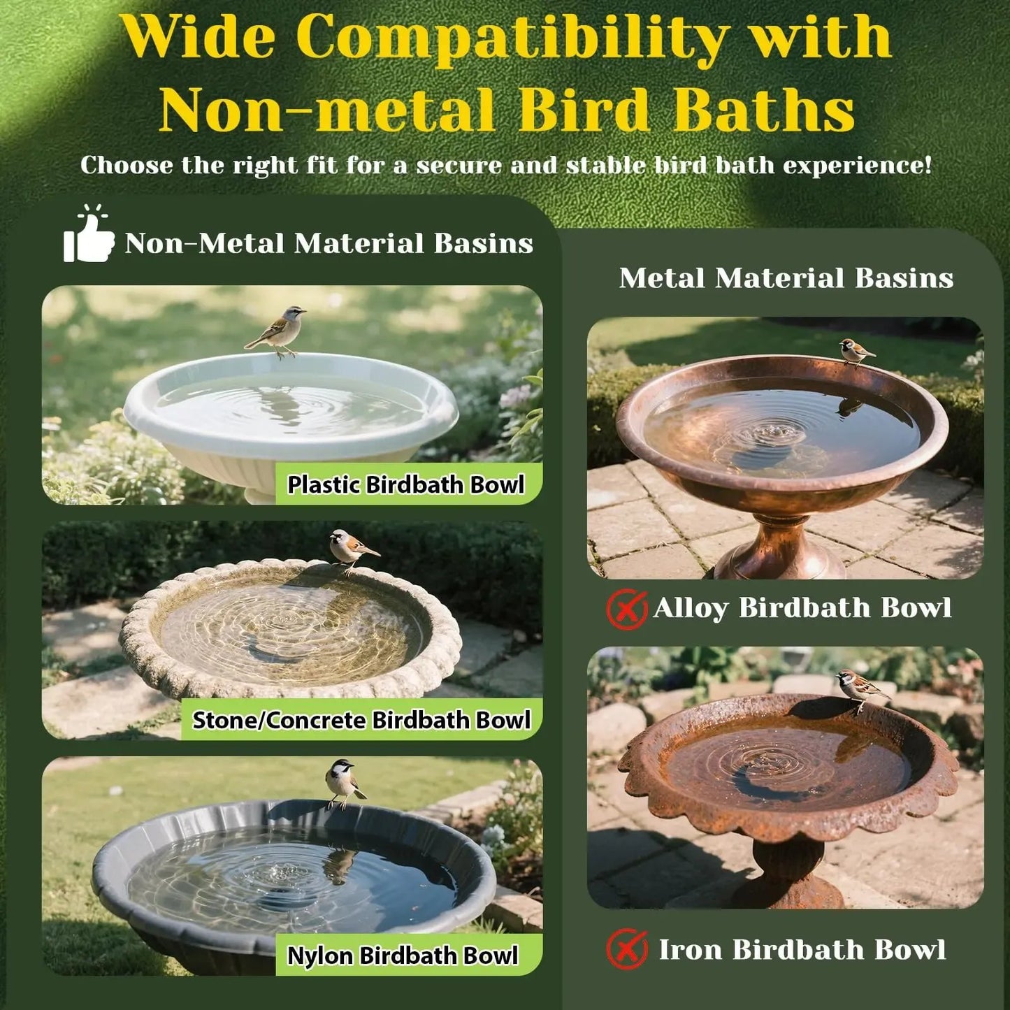 3Pcs Copper Cleaning Discs for Bird Baths