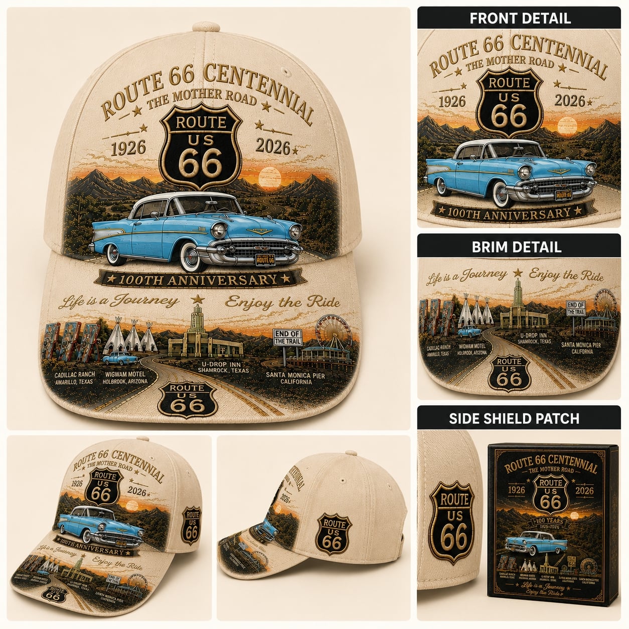 🚗- U.S. Route 66 Centennial 100th Anniversary Cap