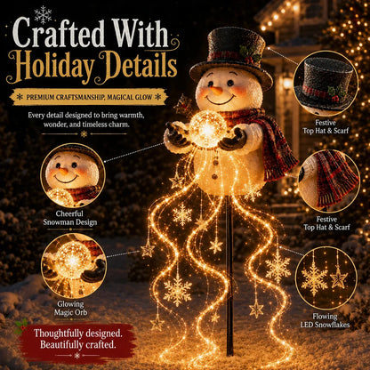 Christmas Magic Fountain Garden Light | Animated Solar Yard Stake Decor (33.5*7INCH)